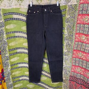 Vintage 1999 Black Denim Levis 512 Jeans Size 9 JR